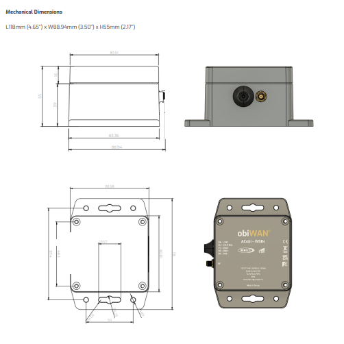 Mechanical dimensions